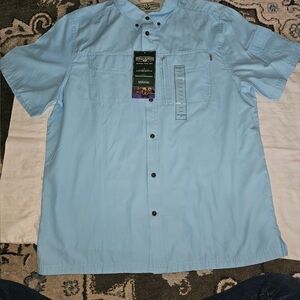 Field & Stream Universal Travel Shirt Mens L Stream Blue Fishing Travel NWT. "K"